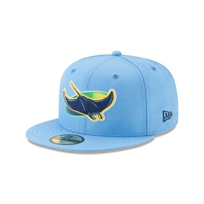 Tampa Bay Rays Gorra | New Era MLB Logo Pack 59fifty Fitted Cap Mexico - Azules